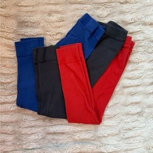 Set of ribbed Hanna Andersson leggings. ❤️💙🩶